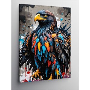 Kanvas Tablo Kartal Renkli Boyama 50x70 cm
