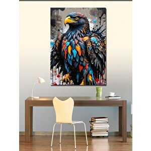 Kanvas Tablo Kartal Renkli Boyama 50x70 cm