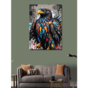 Kanvas Tablo Kartal Renkli Boyama 50x70 cm