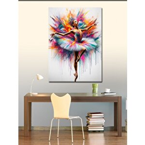 Kanvas Tablo Renkler Ve Balerin 70x100 cm
