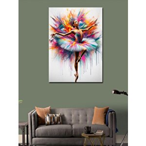 Kanvas Tablo Renkler Ve Balerin 70x100 cm