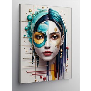 Kanvas Tablo Renkli Gözler 100x140 cm