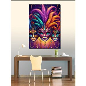 Kanvas Tablo Maskeli Kadınlar 50x70 cm