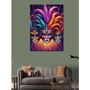 Kanvas Tablo Maskeli Kadınlar 50x70 cm