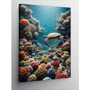 Kanvas Tablo Caretta Caretta 100x140 cm