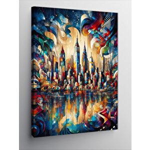 Kanvas Tablo Şehir Manzarası 100x140 cm