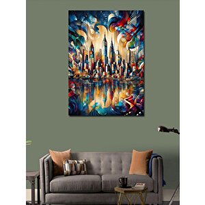 Kanvas Tablo Şehir Manzarası 100x140 cm