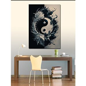Kanvas Tablo Yin Yang Temalı 100x140 cm