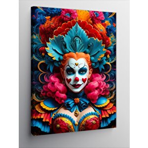 Kanvas Tablo Palyaço Makyajlı İnsan 70x100 cm
