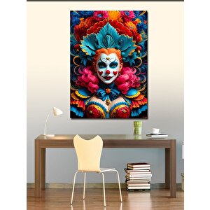 Kanvas Tablo Palyaço Makyajlı İnsan 70x100 cm