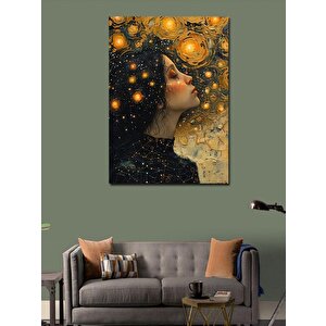 Kanvas Tablo Yağlı Boyalı Kadın 100x140 cm