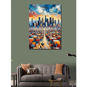 Kanvas Tablo Şehir Manzarası 100x140 cm