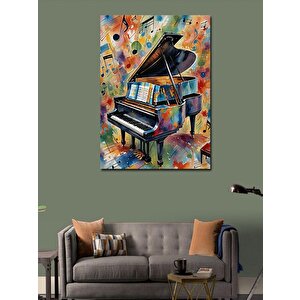 Kanvas Tablo Piyano Ve Notalar 100x140 cm