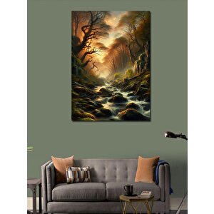 Kanvas Tablo Orman Ve Nehir 50x70 cm