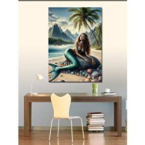 Kanvas Tablo Deniz Kızı Ve Kumsal 50x70 cm