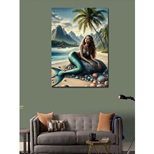 Kanvas Tablo Deniz Kızı Ve Kumsal 50x70 cm