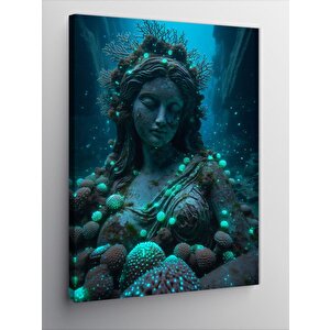 Kanvas Tablo Deniz Altındaki Kadın Herykeli 50x70 cm