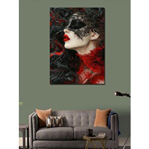 Kanvas Tablo Maskeli Kadın 70x100 cm
