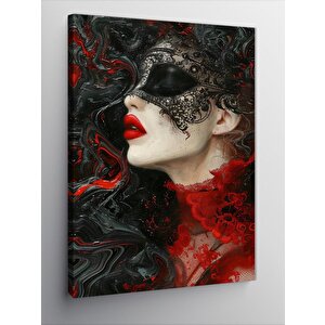 Kanvas Tablo Maskeli Kadın 100x140 cm