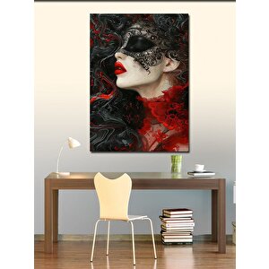 Kanvas Tablo Maskeli Kadın 100x140 cm