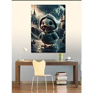 Kanvas Tablo Yağmurluklu Ördek 70x100 cm