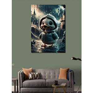 Kanvas Tablo Yağmurluklu Ördek 70x100 cm