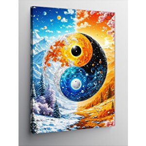Kanvas Tablo Yin Yang Temalı 70x100 cm