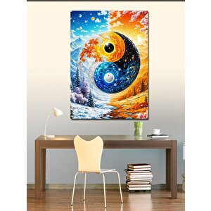 Kanvas Tablo Yin Yang Temalı 70x100 cm