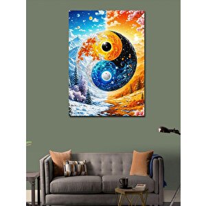 Kanvas Tablo Yin Yang Temalı 70x100 cm