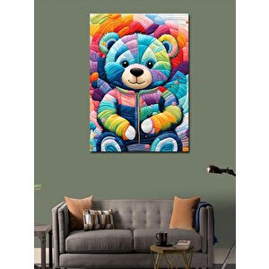 Kanvas Tablo Renkli Ayı 70x100 cm