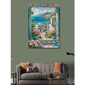 Kanvas Tablo Yazlık Evleri Ve Deniz 70x100 cm