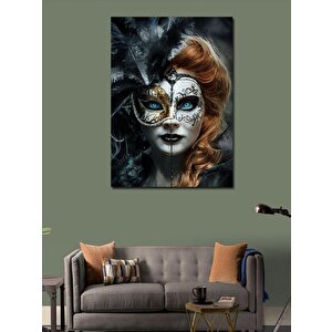Kanvas Tablo Renkli Maskeli Kadın 100x140 cm
