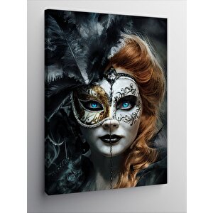 Kanvas Tablo Renkli Maskeli Kadın 50x70 cm