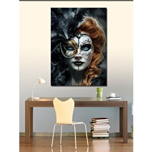 Kanvas Tablo Renkli Maskeli Kadın 50x70 cm