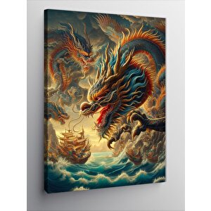 Kanvas Tablo Çin Ejderhası 70x100 cm