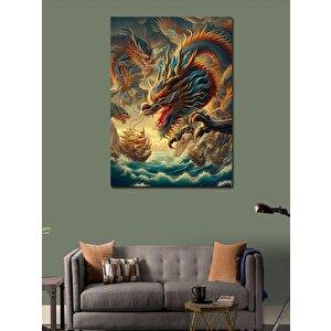 Kanvas Tablo Çin Ejderhası 70x100 cm