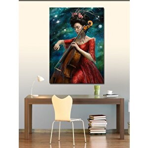 Kanvas Tablo Viyolonsel Çalan Japon Kadın 100x140 cm