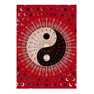 Denge Ying Yang Sembolü Mdf Tablo 35cm X50cm 35x50 cm