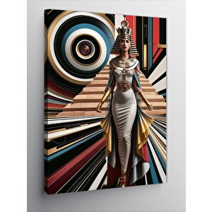 Kanvas Tablo Antik Mısır Geometri Ve Kraliçe 50x70 cm