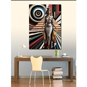 Kanvas Tablo Antik Mısır Geometri Ve Kraliçe 50x70 cm