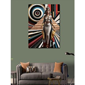 Kanvas Tablo Antik Mısır Geometri Ve Kraliçe 50x70 cm