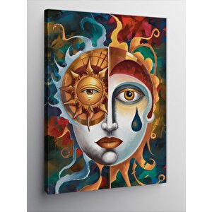 Kanvas Tablo Soyut Maske 70x100 cm