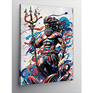 Kanvas Tablo Boz Renkli Tilki 50x70 cm