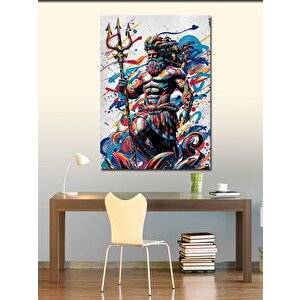 Kanvas Tablo Boz Renkli Tilki 50x70 cm