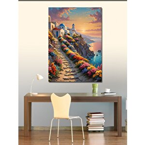 Kanvas Tablo Deniz Kenarındaki Evler 50x70 cm