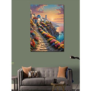 Kanvas Tablo Deniz Kenarındaki Evler 50x70 cm
