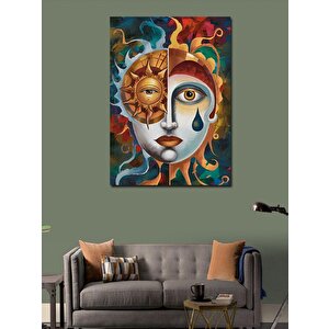 Kanvas Tablo Soyut Maske 50x70 cm