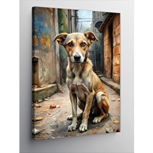 Kanvas Tablo Sevimli Sokak Köpeği 50x70 cm