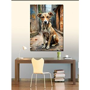 Kanvas Tablo Sevimli Sokak Köpeği 50x70 cm