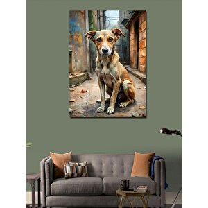 Kanvas Tablo Sevimli Sokak Köpeği 50x70 cm